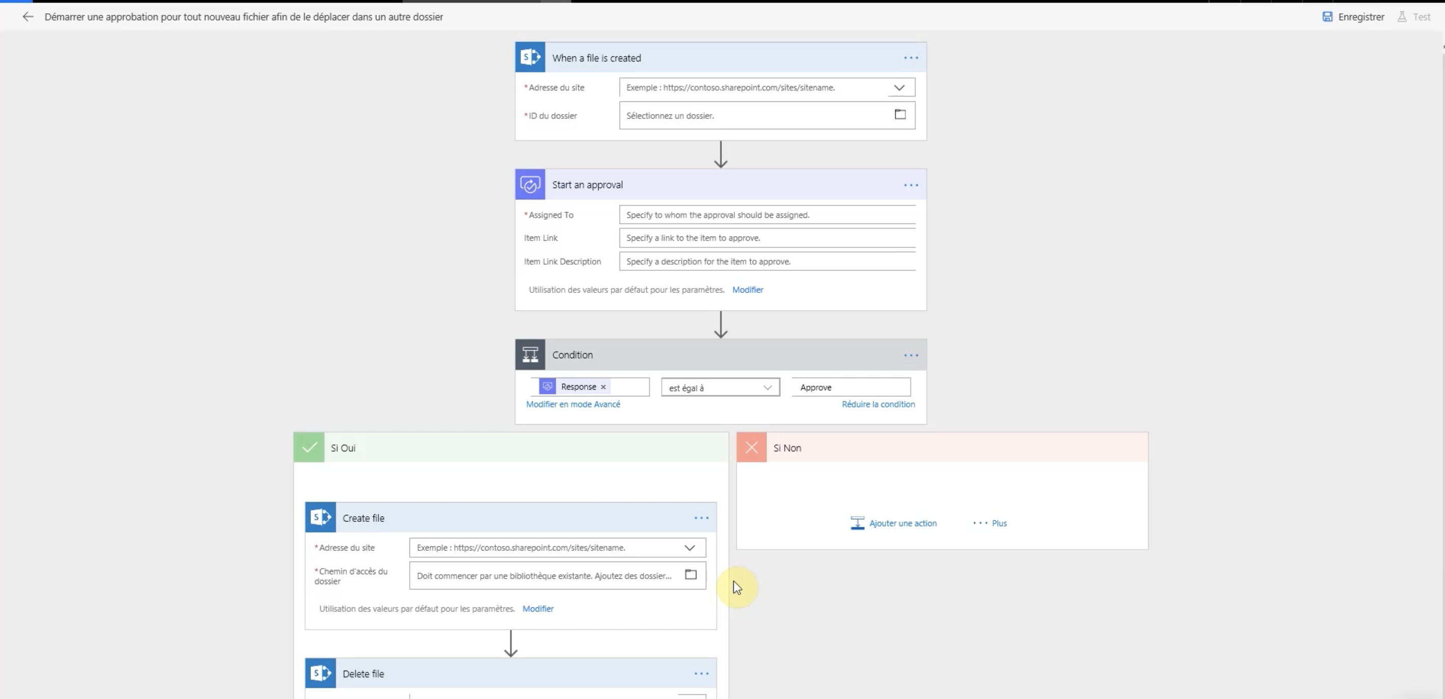 personnaliser flux microsoft flow